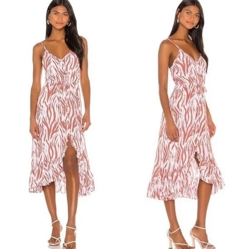 Revolve Rails Frida Sleeveless Midi Wrap Dress In… - image 1